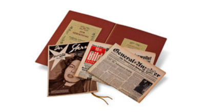 Vorschaubild Geschenkmappe mit Zeitungen und Illustrierten